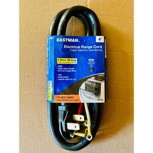 Eastman 4 Wire 50 Amp 4 Foot Electrical Range Cord Cable Stove Oven